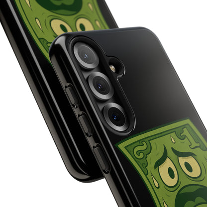 Phone Case — Funny Traumatized Dollar Bill Design ("I'm not dirty, I'm just traumatized")