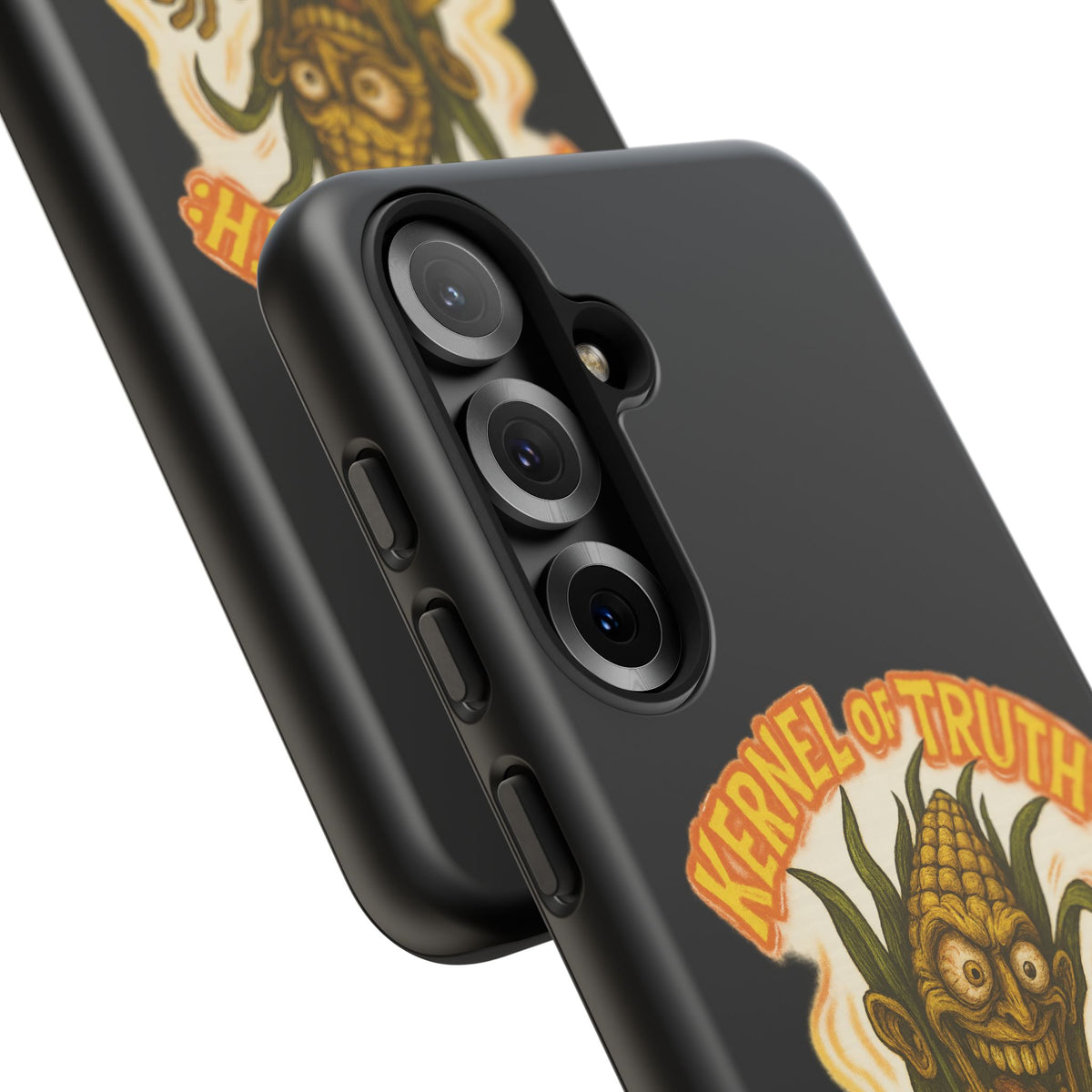 Corny Horror Phone Case - “Kernel of Truth, Completely Insane” Retro Corn Monster