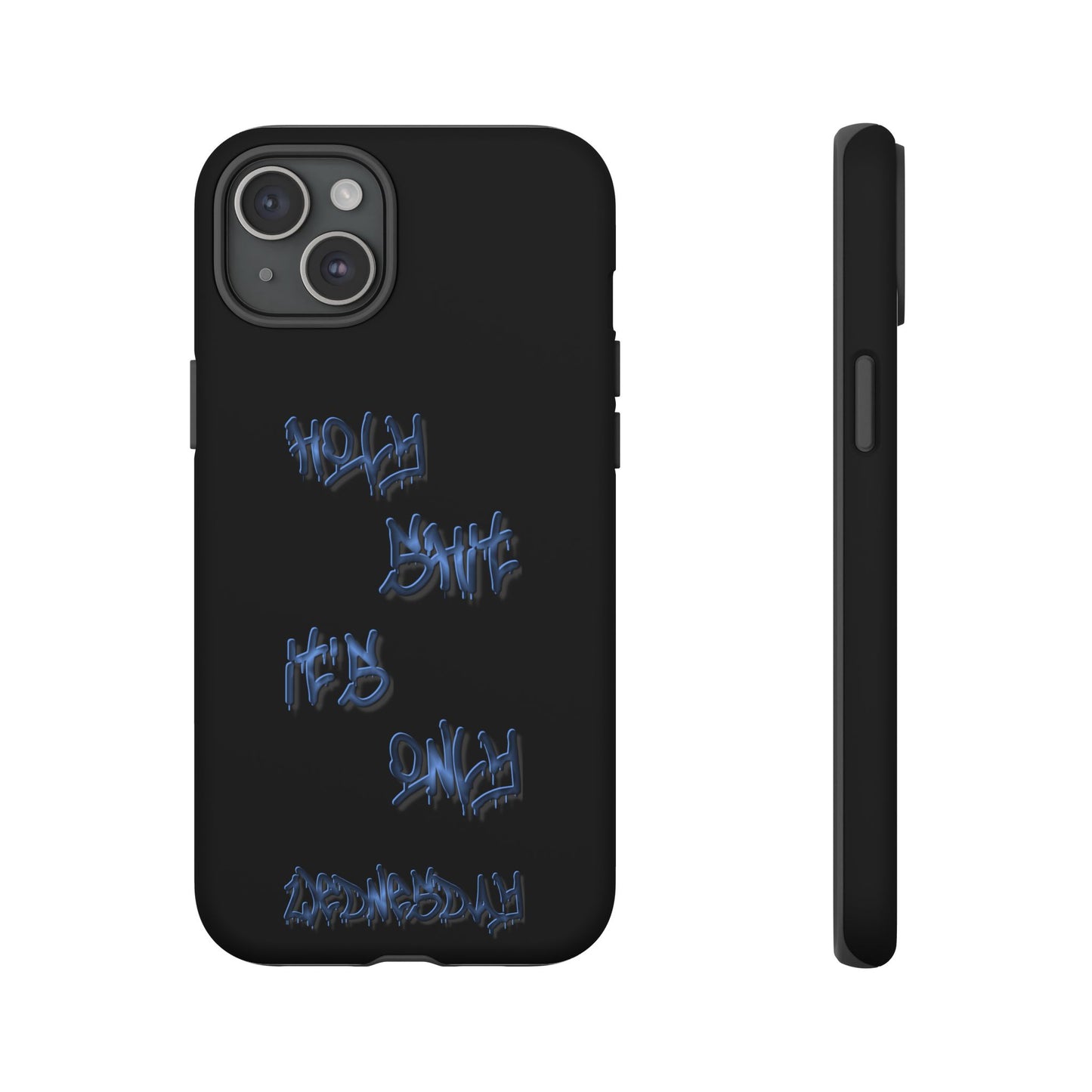 Phone Case — Blue Neon Graffiti "Tough Cases" Protective Cover