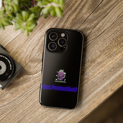 Phone Case — 'Got Protection?' Cute Purple Alien Anti-Shock Protective Cover