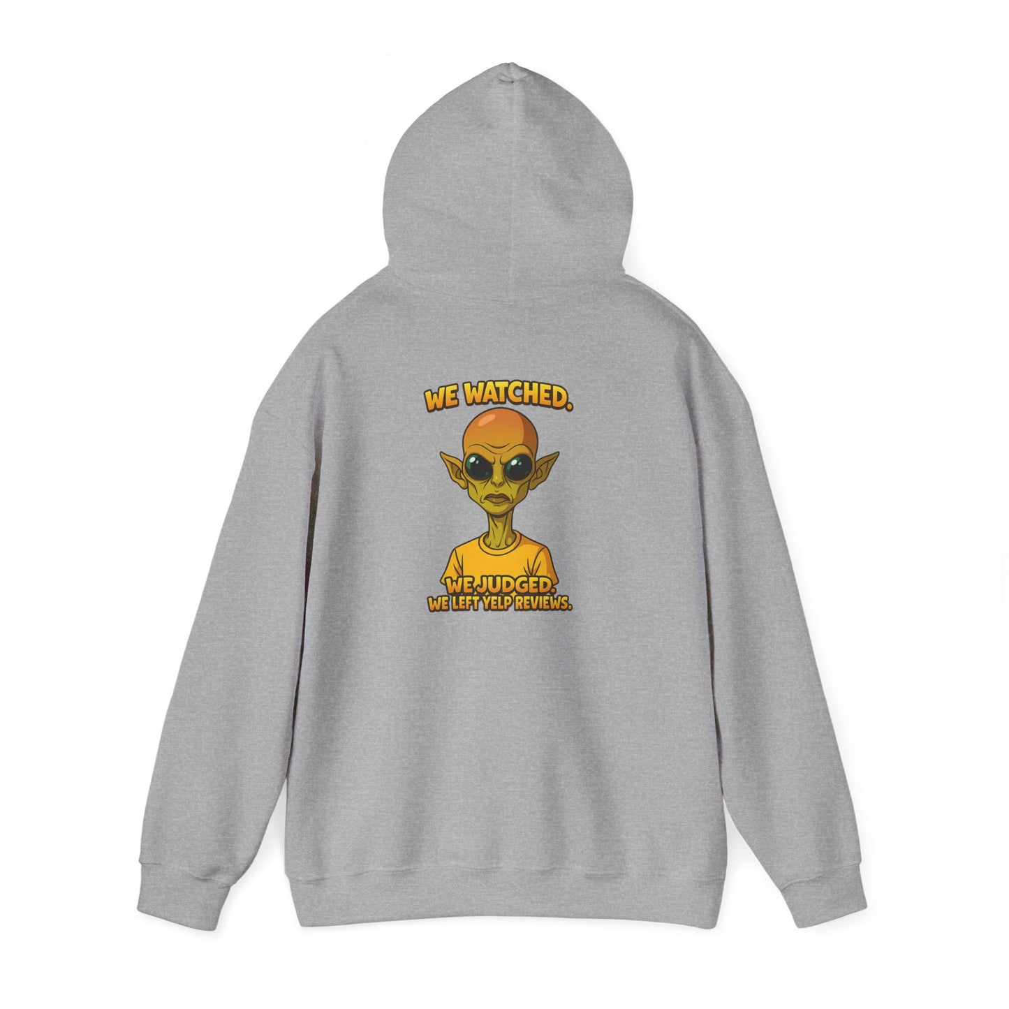 Alien Graphic Hoodie - "We Judged, We’ve Deported" Satirical UFO Sweatshirt