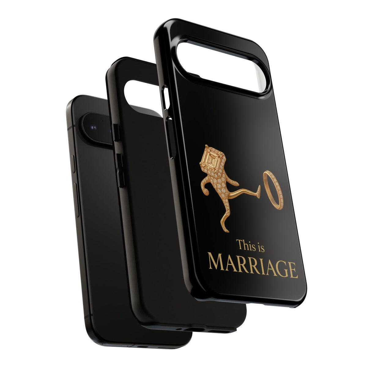 Phone Case - ‘This is Marriage’ Gold Ring Cartoon Design
