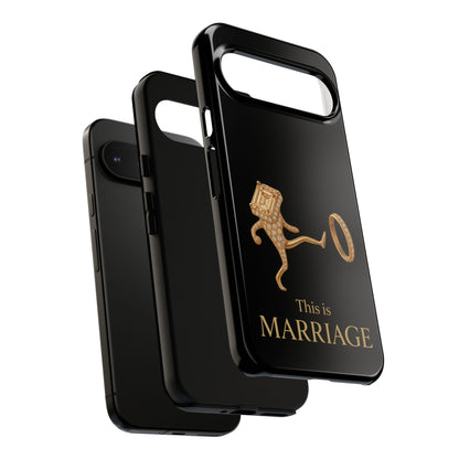 Phone Case - ‘This is Marriage’ Gold Ring Cartoon Design