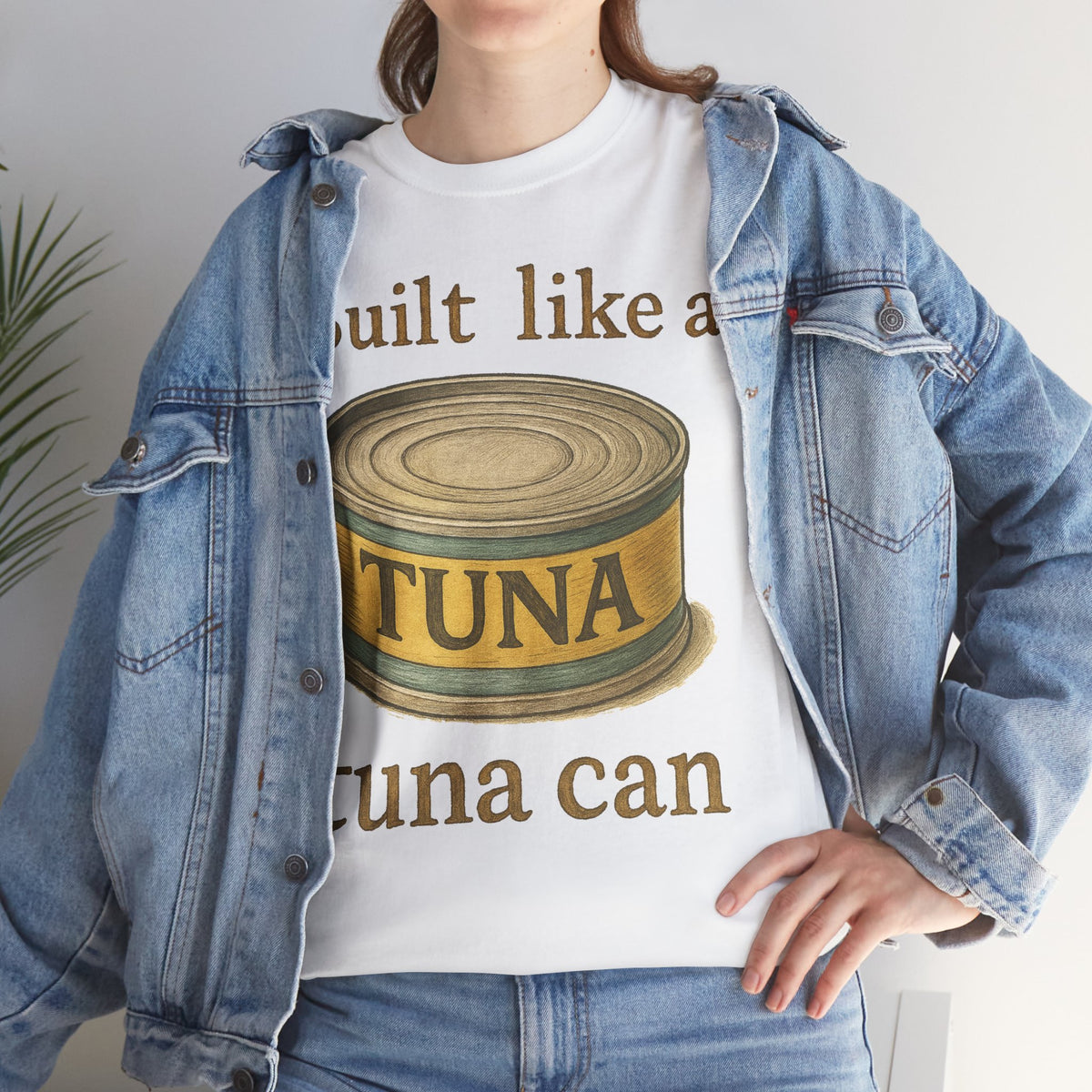 Built Like a Tuna Can T-Shirt | Tuna Can Graphic Tee
