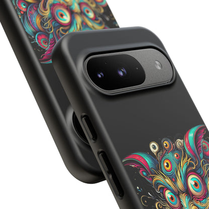 Psychedelic Mischief Phone Case — Colorful Grinning Monster Design