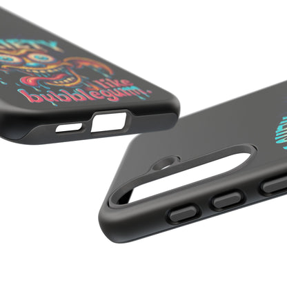 Phone Case — "I Chew Anxiety Like Bubblegum" Retro Monster Design