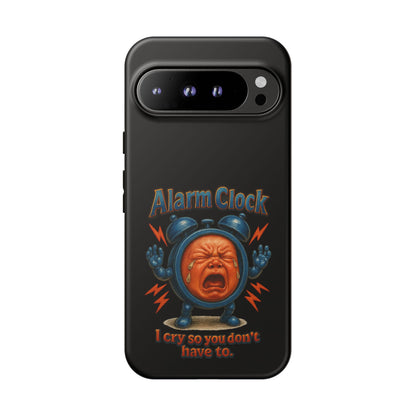 Phone Case — "Alarm Clock: I Cry So You Don't Have To" Funny Retro Baby Alarm Design