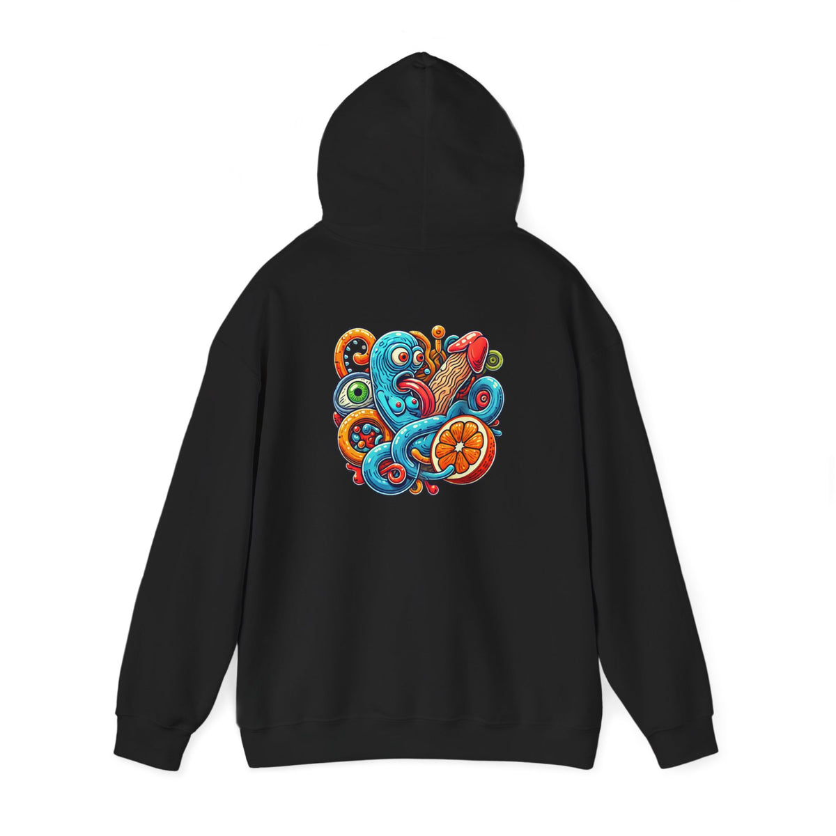 Octopus Colorful Graphic Hoodie – Vibrant Sea Creature Back Print