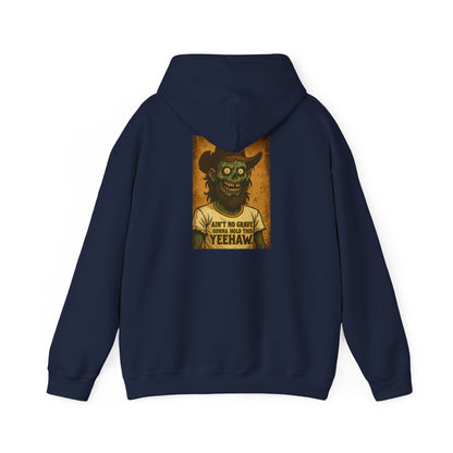 Hoodie — Vintage Zombie Cowboy 'Ain't No Grave' Graphic Pullover