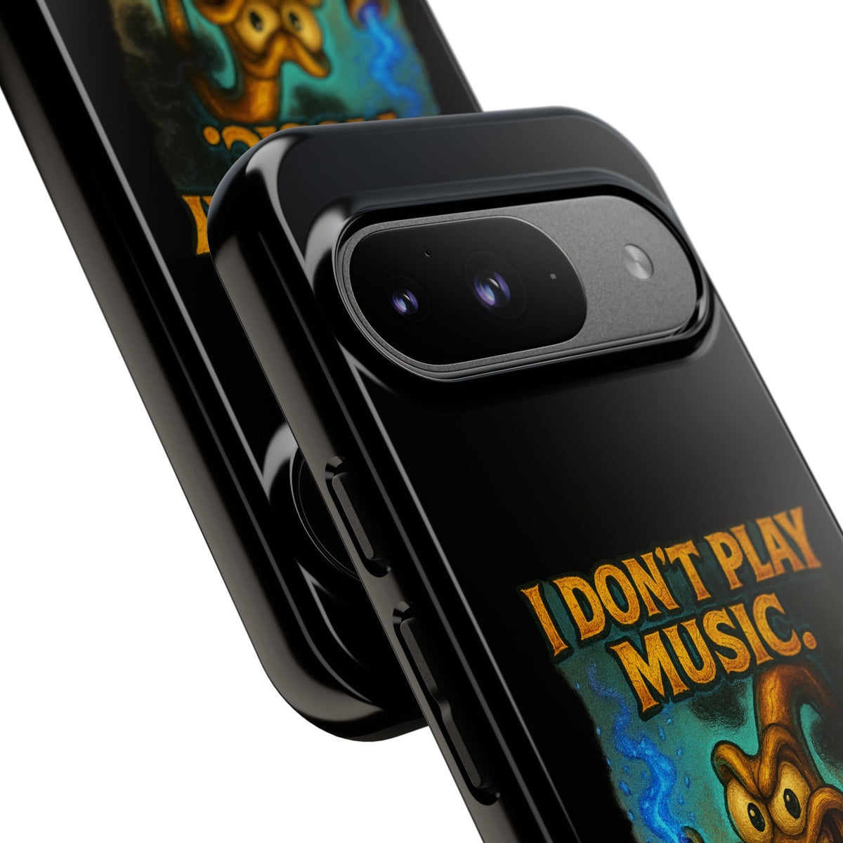 Phone Case — "I Don't Play Music. I Detonate It." Cartoon Bomb Graphic