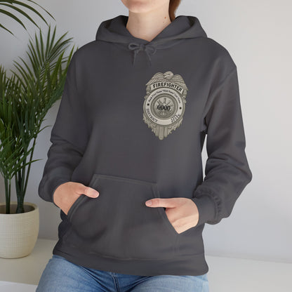Graphic Hoodie - 'Not All Heroes Stand Tall' Badge & Vintage Group Art Pullover