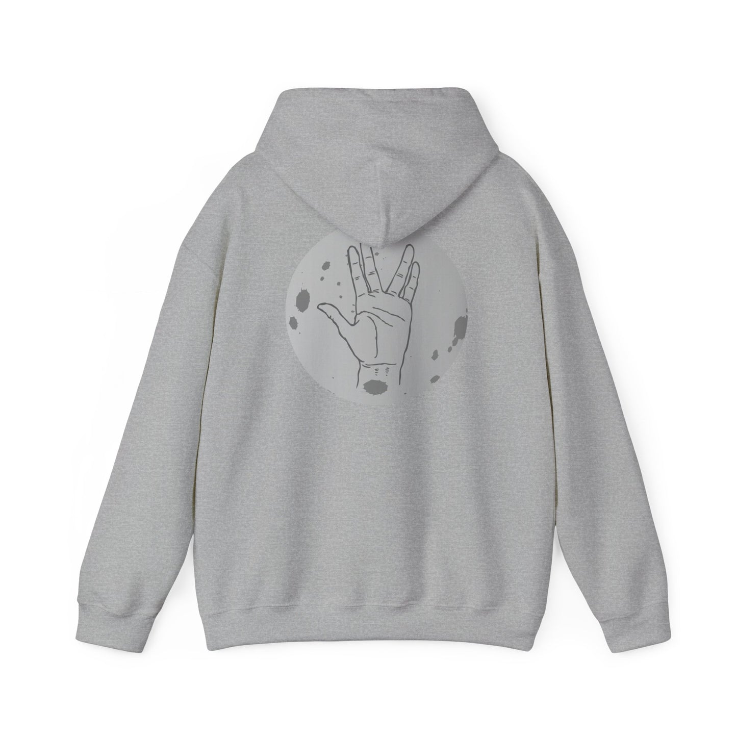 Vulcan Salute Hoodie — Retro Space Hand Graphic Pullover