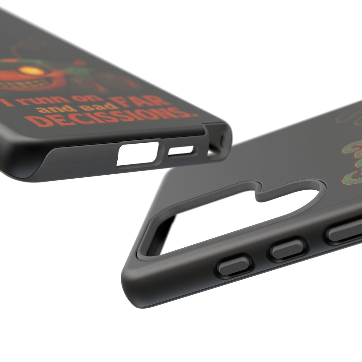 Phone Case — "Gas? Nah. I Run on Bad Far Decisions" Funny Cartoon Car Protective Cover