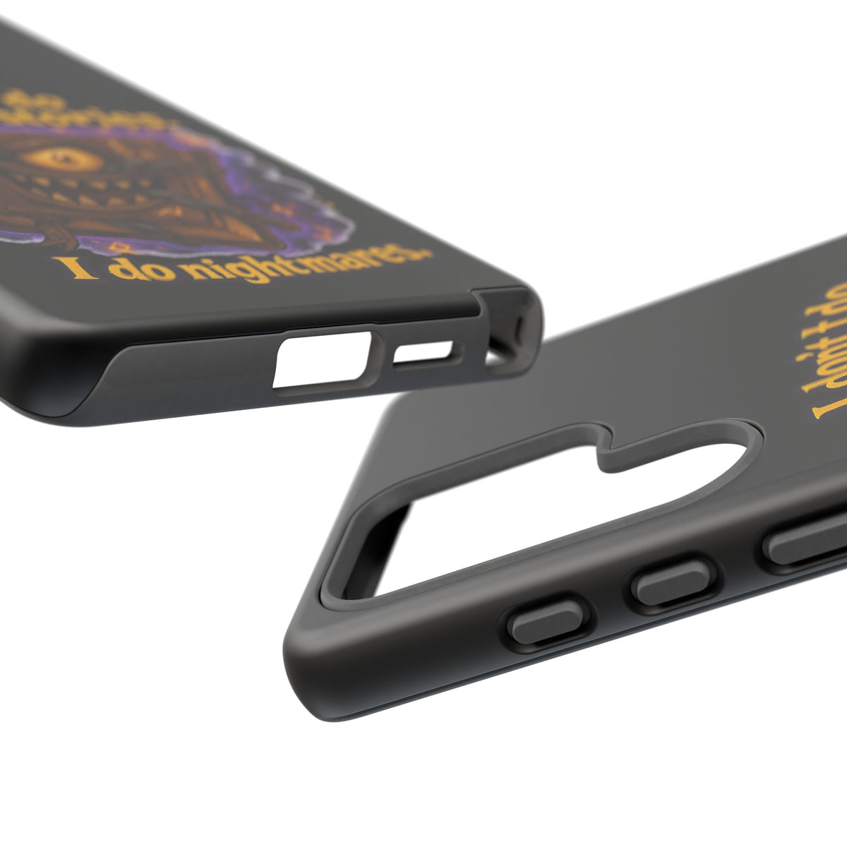 Phone Case — "I Don't Do Bedtime Stories, I Do Nightmares" Horror Book Design
