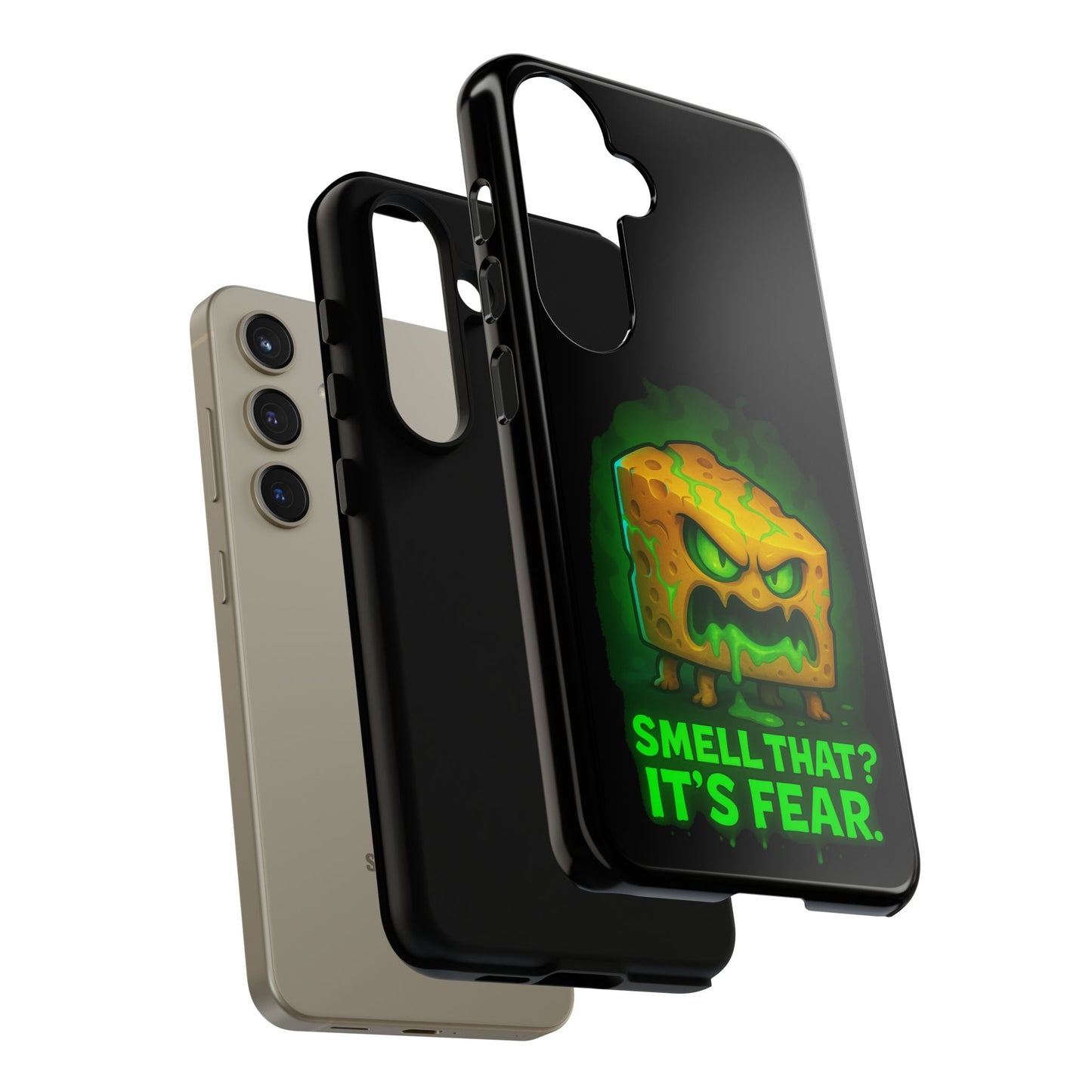 Phone Case — 'Smell That? It's Fear.' Spooky Cheese Monster Protective Case