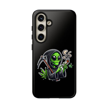 Reaper Alien Phone Case – Cute Grim Reaper Smoking Weed iPhone Case