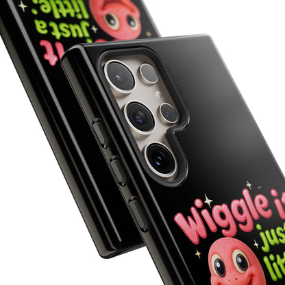 Wiggle It Worm Phone Case — Cute Pink & Green Cartoon iPhone Cover