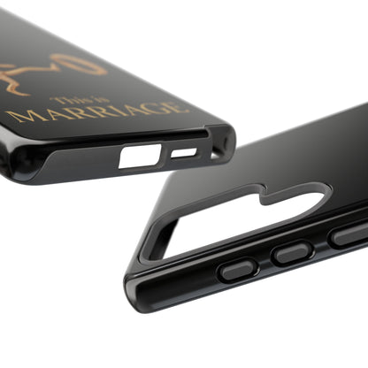 Phone Case - ‘This is Marriage’ Gold Ring Cartoon Design
