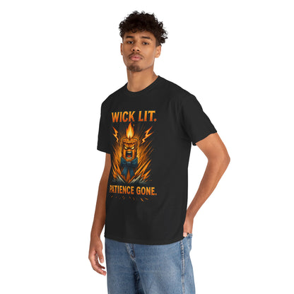 Wick Lit Candle Rage Tee | Patience Gone Graphic T-Shirt