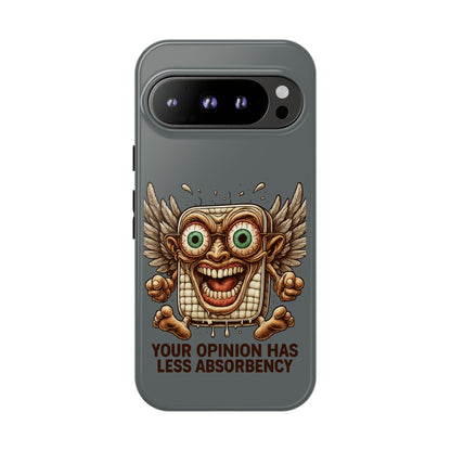 Phone Case — Funny Vintage Winged Toaster Design (“Your Opinion Has Less Absorbency”)