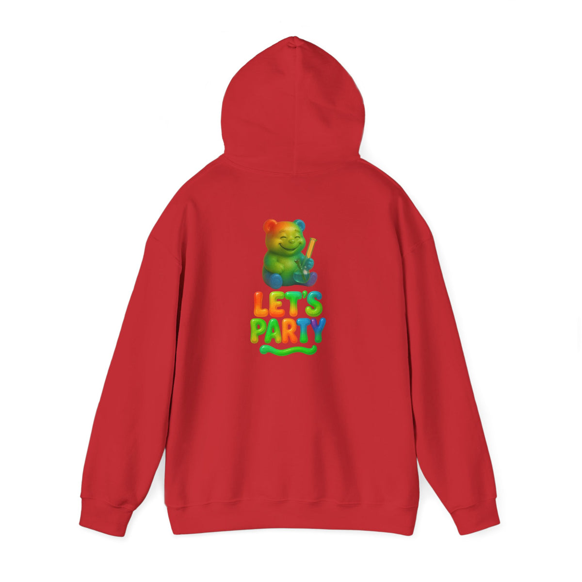 Hoodie — Colorful 'Let's Party' Gummy Bear Graphic Hoodie