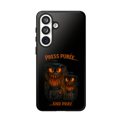Phone Case - 'Press Purée...and Pray' Halloween Horror Protective Cover