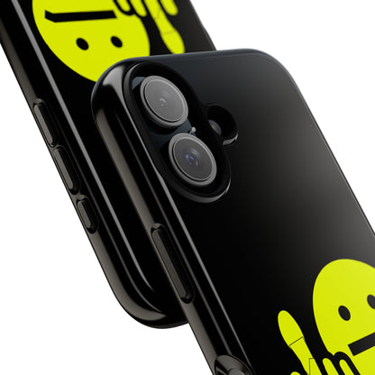 Phone Case — Neon Middle Finger Emoji Graphic