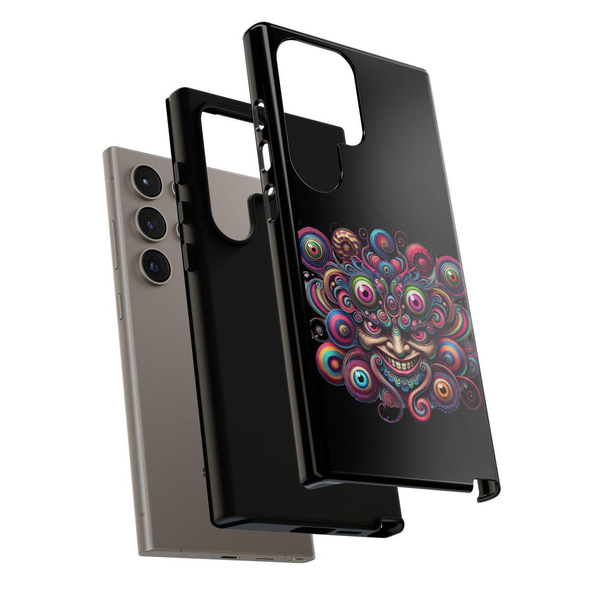 Psychedelic Smiling Eye Cluster Phone Case