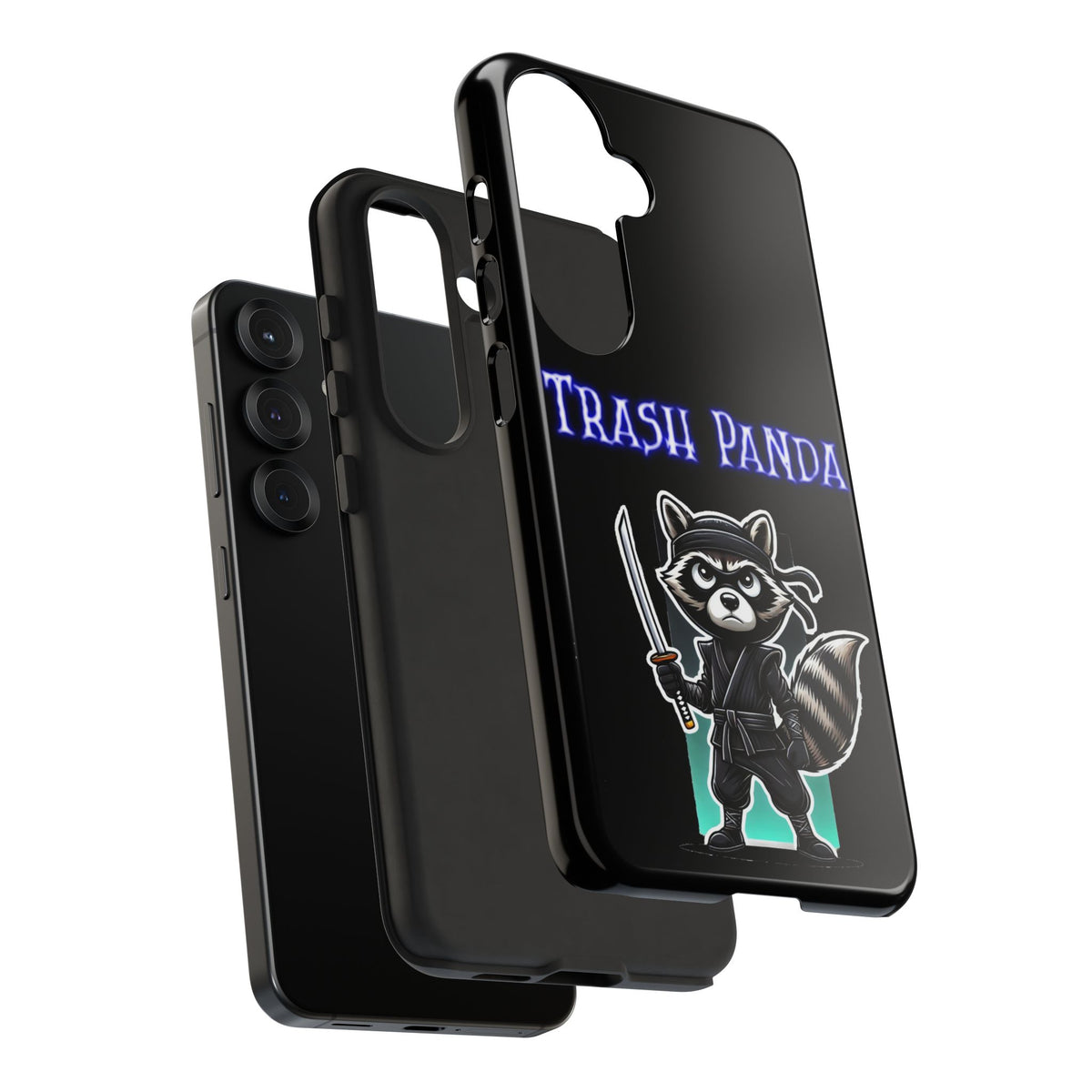 Trash Panda Ninja Phone Case — Cute Raccoon Warrior Protective Case