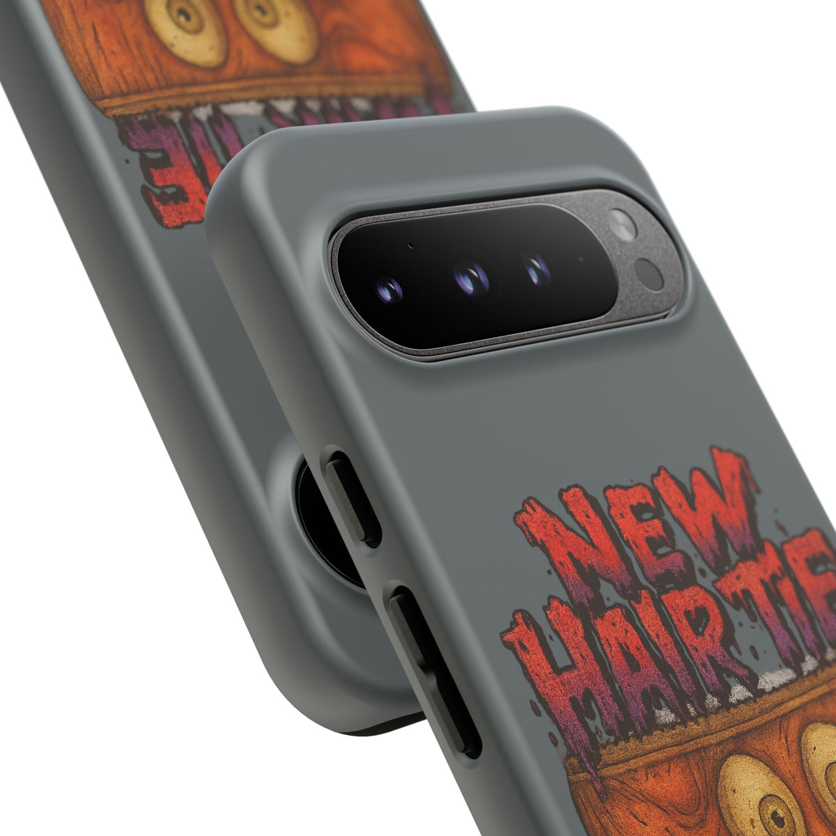Phone Case — 'New Hairte' Funny Grinning Tongue-Out Monster Design