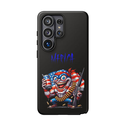 Phone Case — Patriotic 'Merica Clown with Flag, Beer & Rifle
