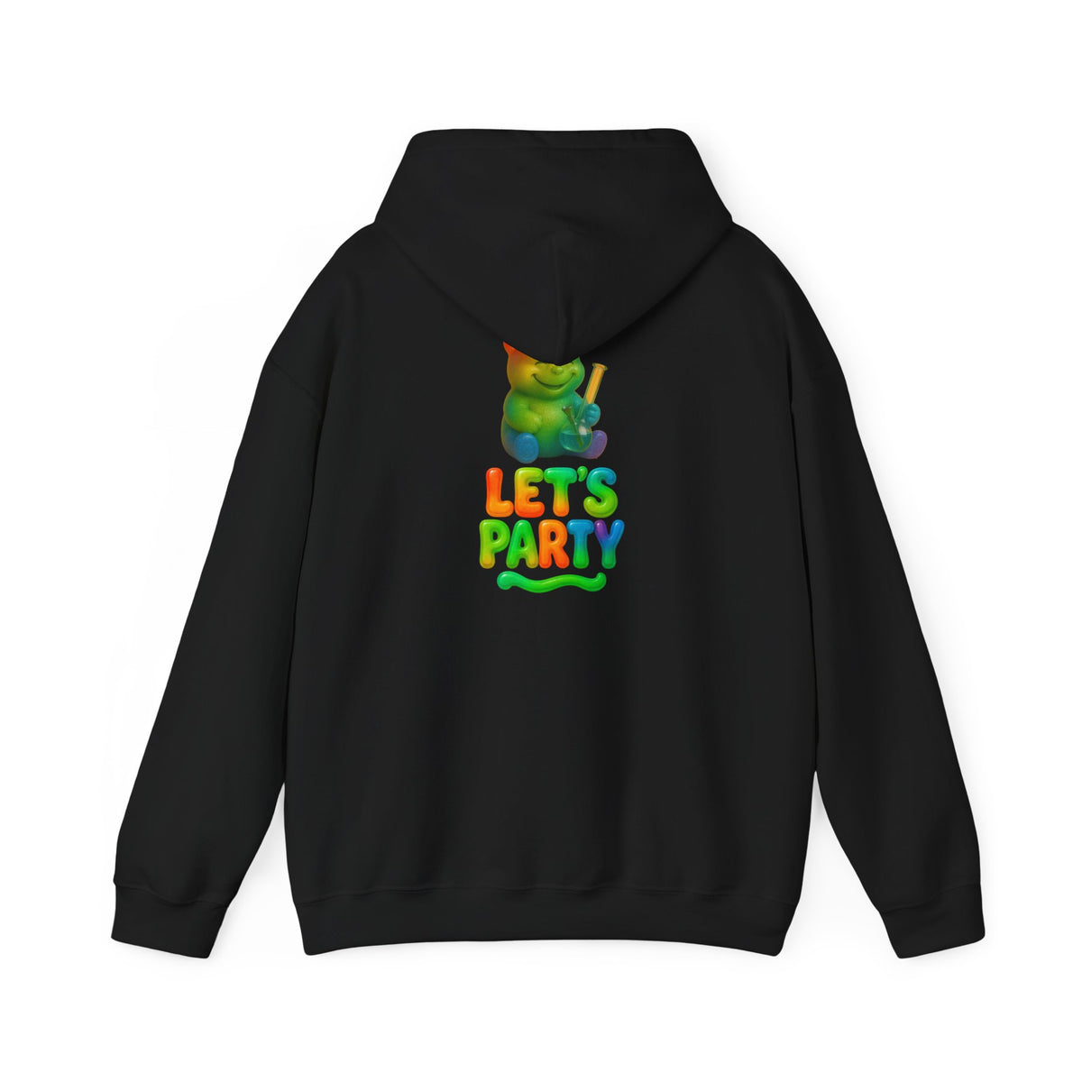 Hoodie — Colorful 'Let's Party' Gummy Bear Graphic Hoodie