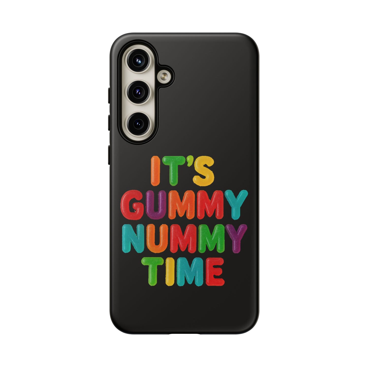 Phone Case — "It's Gummy Nummy Time" Colorful Candy Lettering Protective Case
