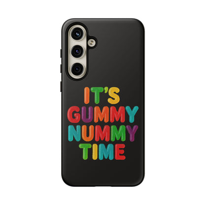 Phone Case — "It's Gummy Nummy Time" Colorful Candy Lettering Protective Case