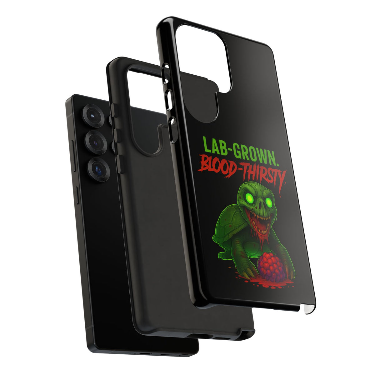 Phone Case — “Lab-Grown. Blood-Thirsty!” Green Monster Horror Design