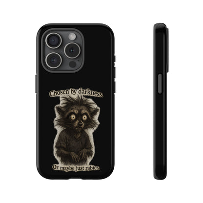 Phone Case - "Chosen by Darkness (Or Maybe Just Rabies)" Cute Creepy Retro Creature Protective Case