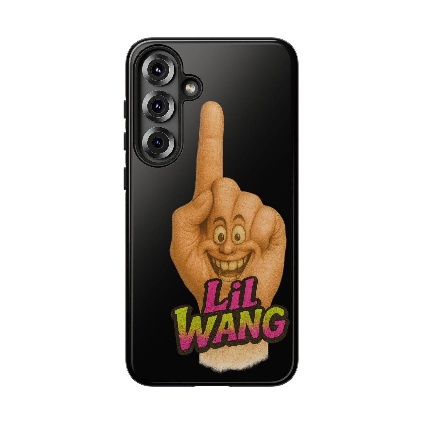 Phone Case — 'Lil Wang' Humorous Middle Finger Character Protective Cover