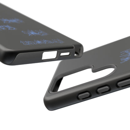 Phone Case — Blue Neon Graffiti "Tough Cases" Protective Cover