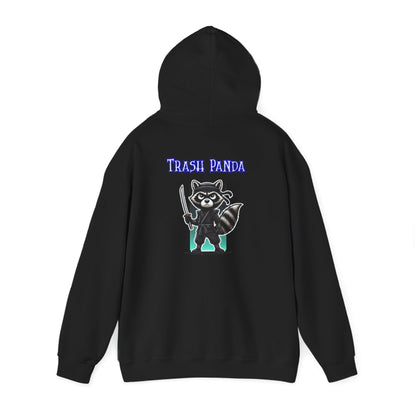 Raccoon Samurai Hoodie — "Trash Panda" Graphic Hooded Sweatshirt