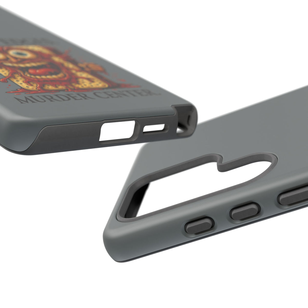 Phone Case — "Crispy Edges. Murder Center." Horror Toast Graphic