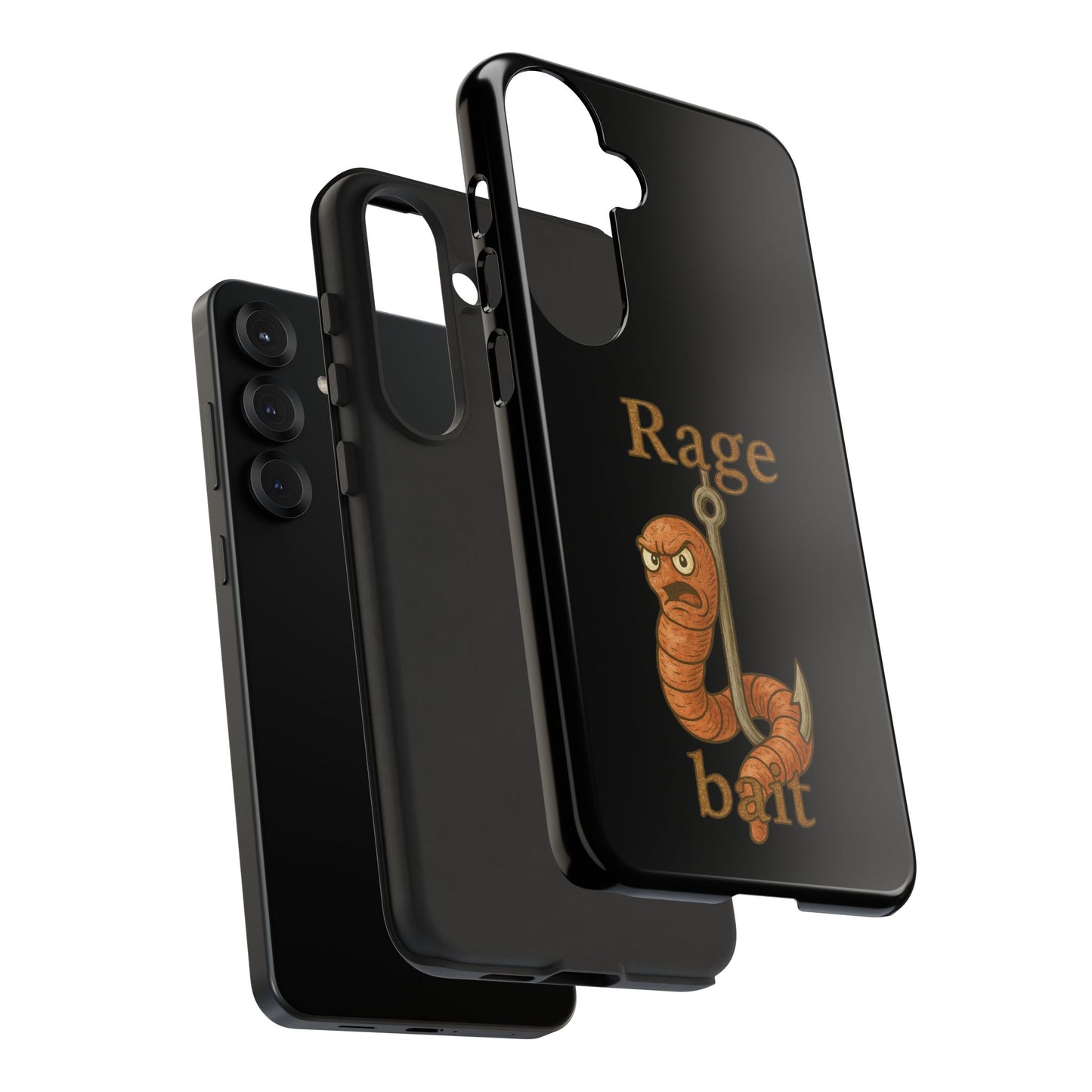 Phone Case — "Rage Bait" Angry Worm Fishing Design