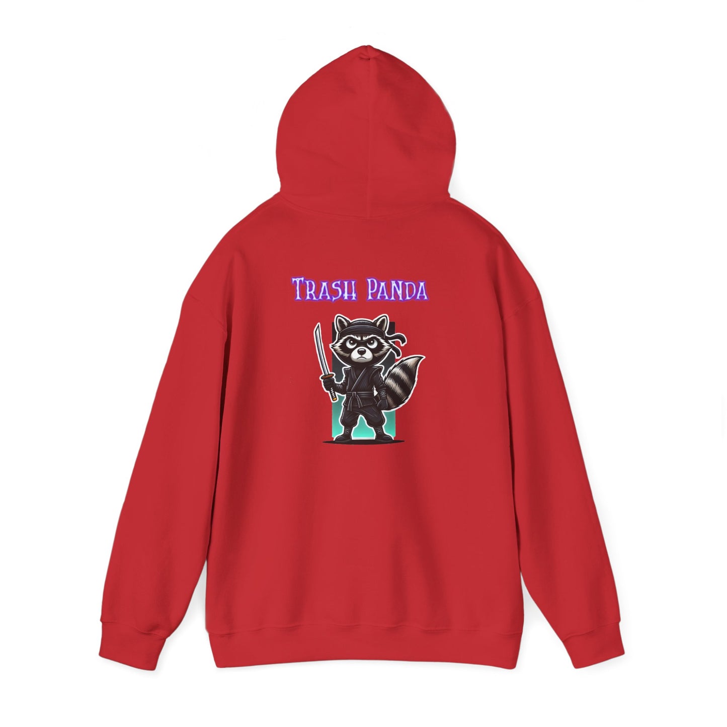 Raccoon Samurai Hoodie — "Trash Panda" Graphic Hooded Sweatshirt