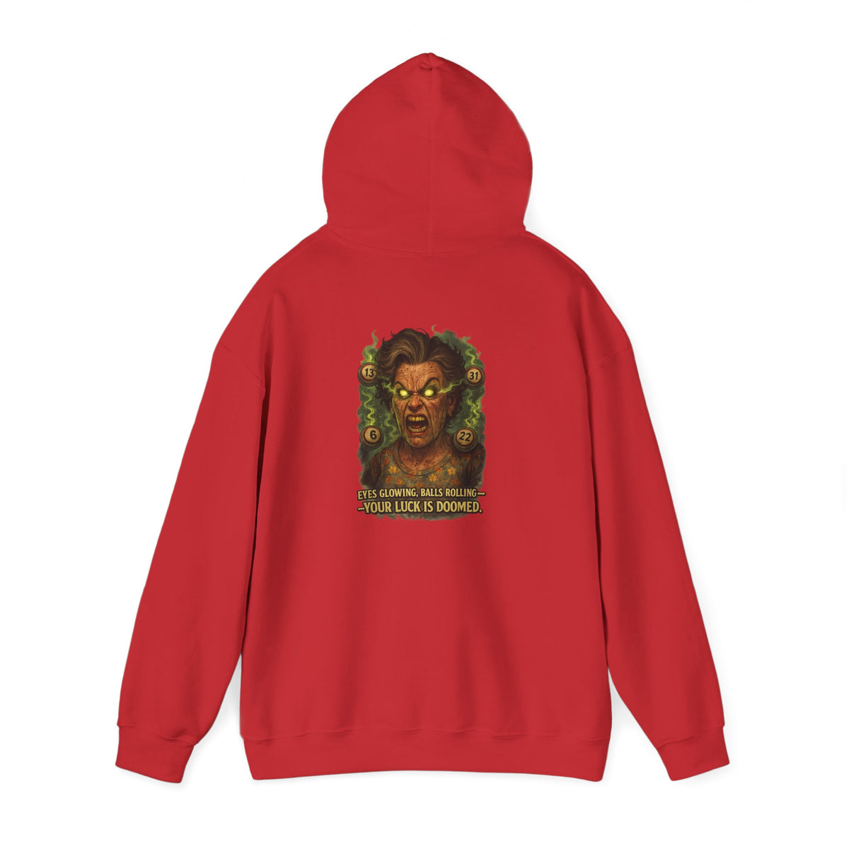 Horror Medusa Hoodie – “Your Luck Is Doom” Graphic Pullover