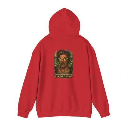Horror Medusa Hoodie – “Your Luck Is Doom” Graphic Pullover