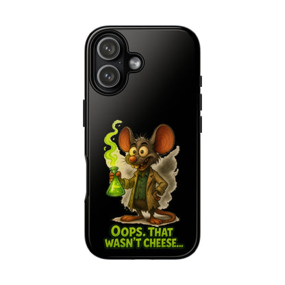 Phone Case — Funny Cartoon Rat "Oops That Wasn't Cheese" Protective Cover