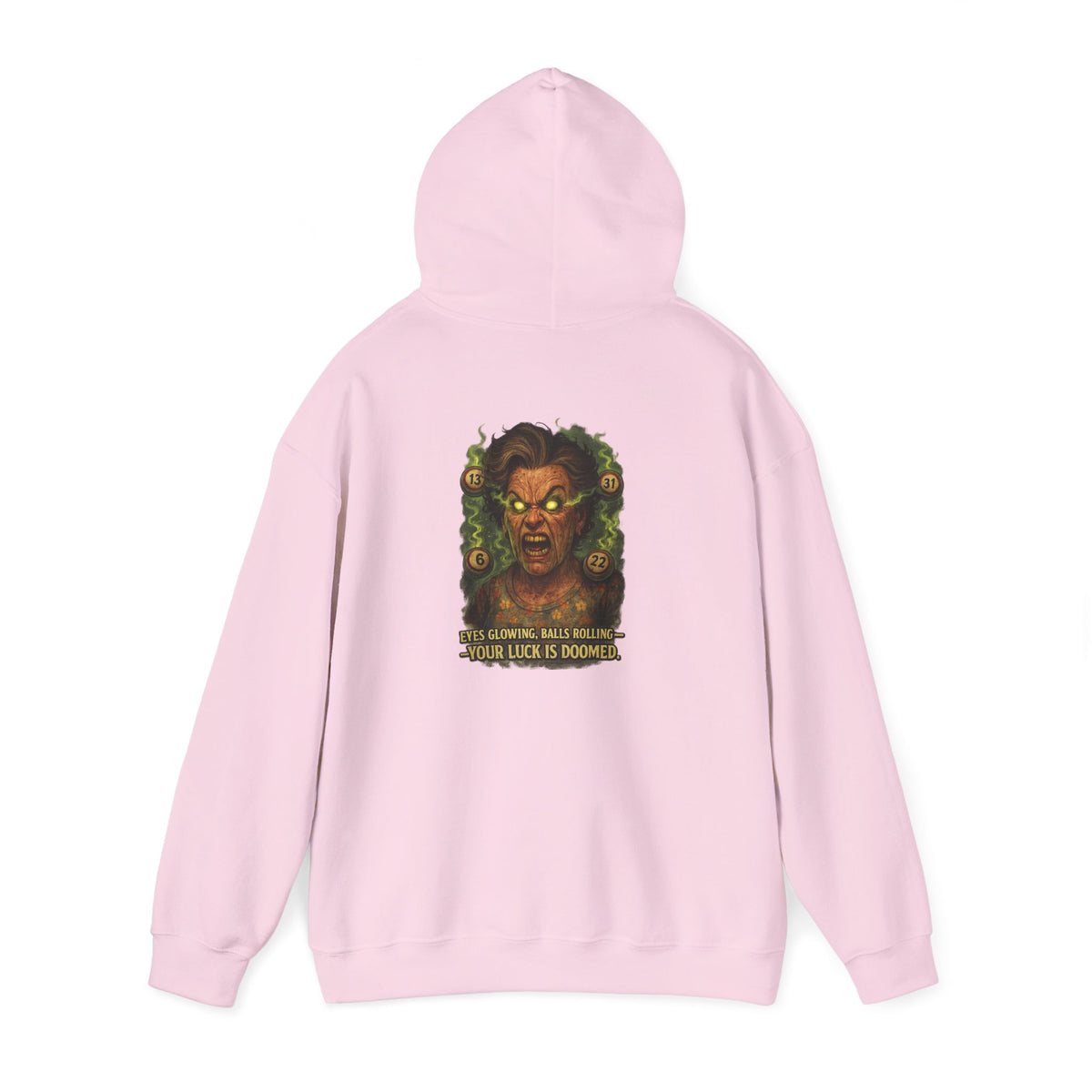 Horror Medusa Hoodie – “Your Luck Is Doom” Graphic Pullover