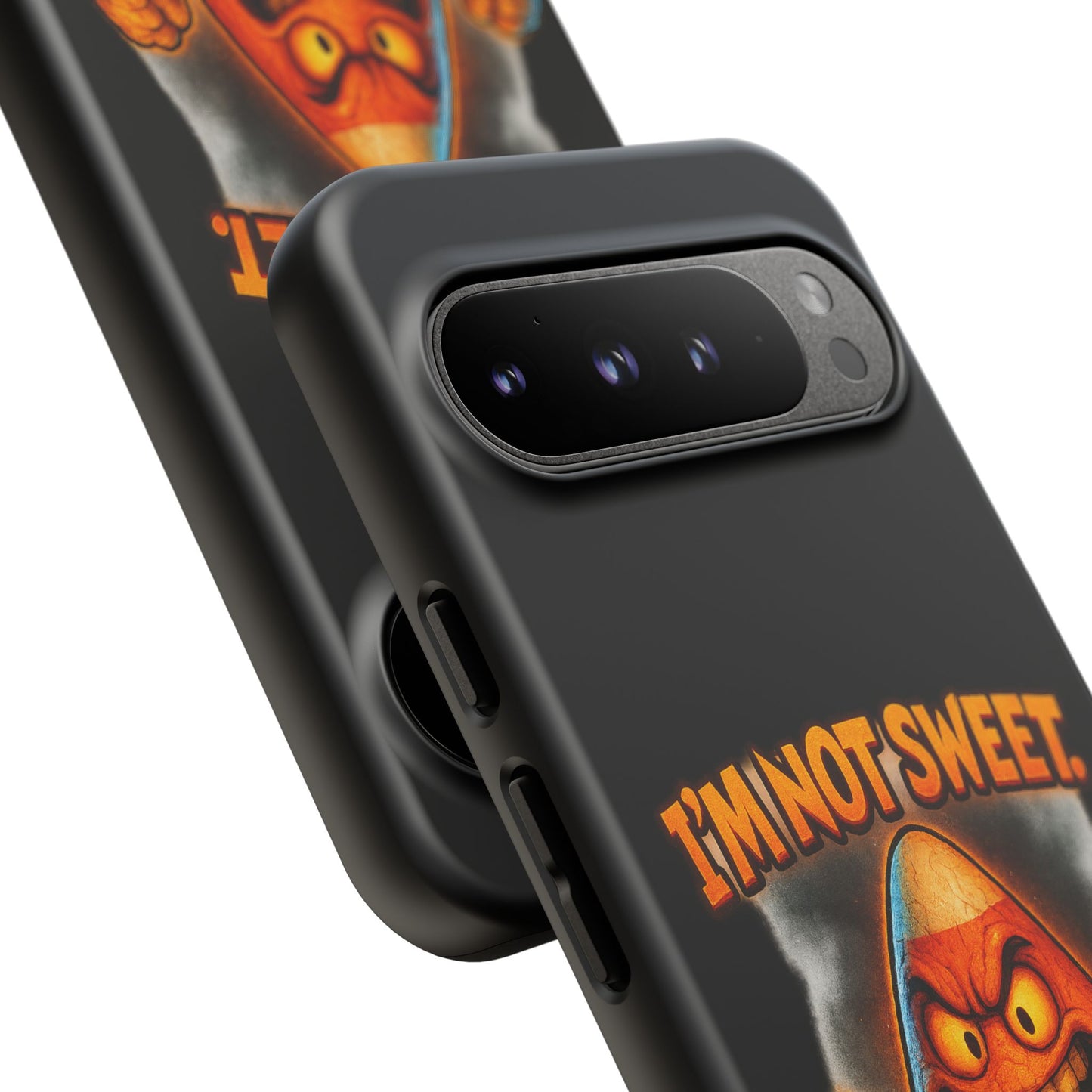 Phone Case — "I'm Not Sweet, I'm Spite in Stripes" Candy Monster Design