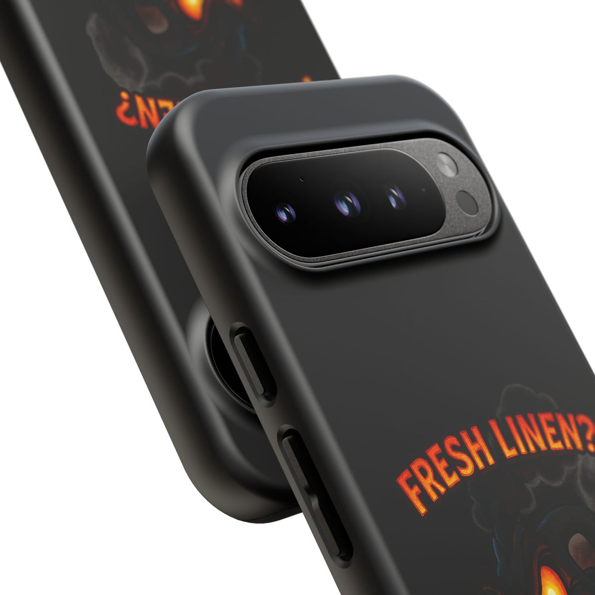 Phone Case — 'Fresh Linen? I Smell Fear.' Spooky Pumpkin Horror Protective Case