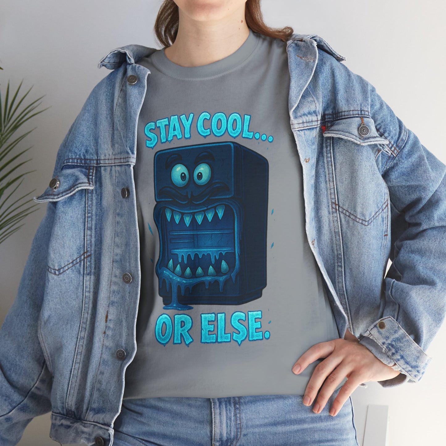 Stay Cool Refrigerator Monster T-Shirt | Funny Retro Cartoon Tee