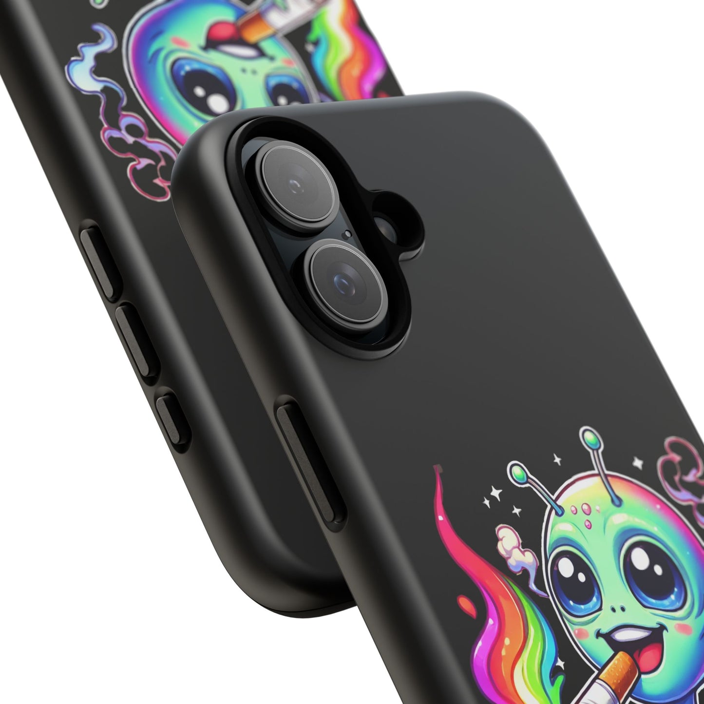 Alien Smoking Rainbow Joint Phone Case — Cute Psychedelic Cannabis iPhone Cover
